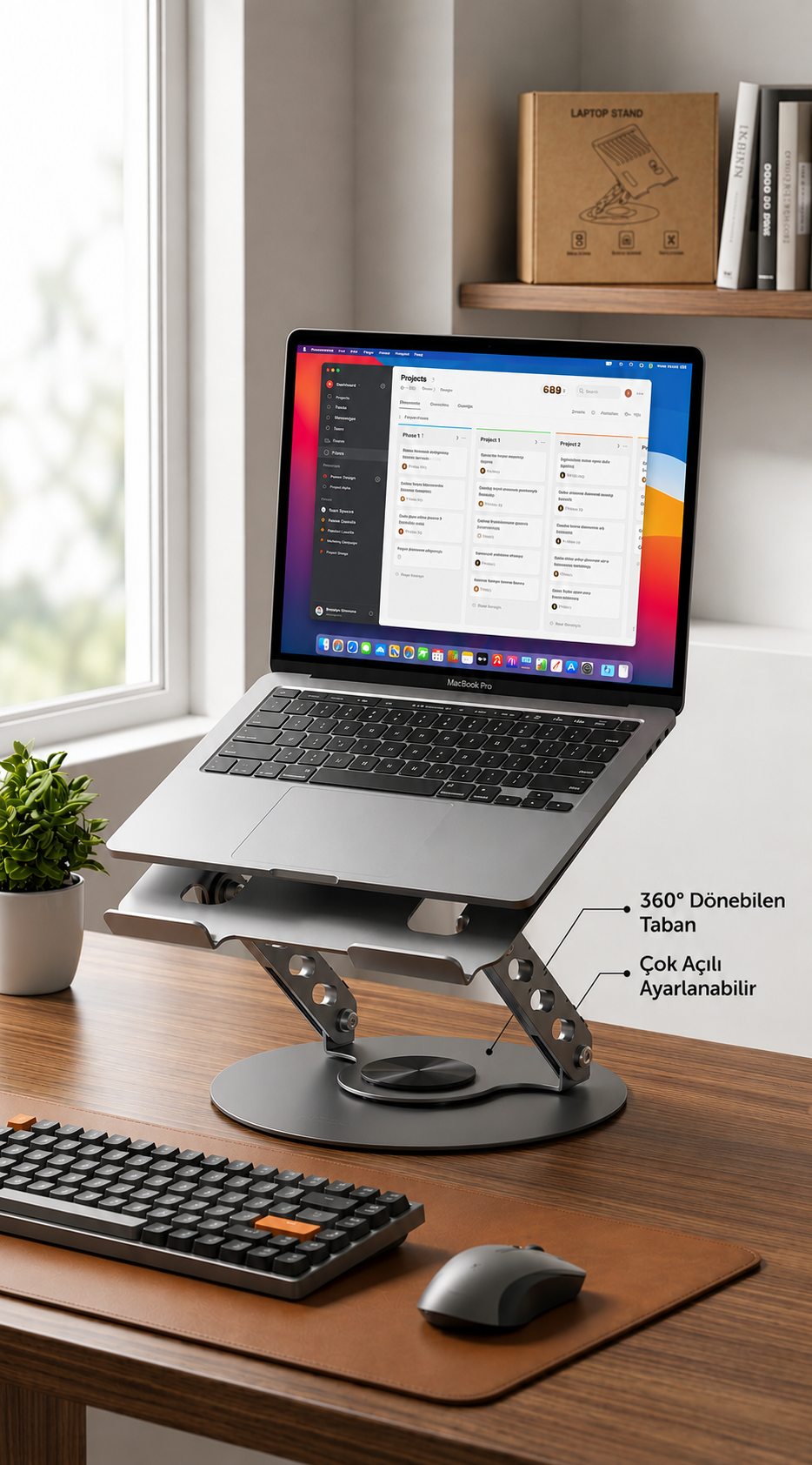 Vellio 360° Döner Ergonomik Laptop Standı